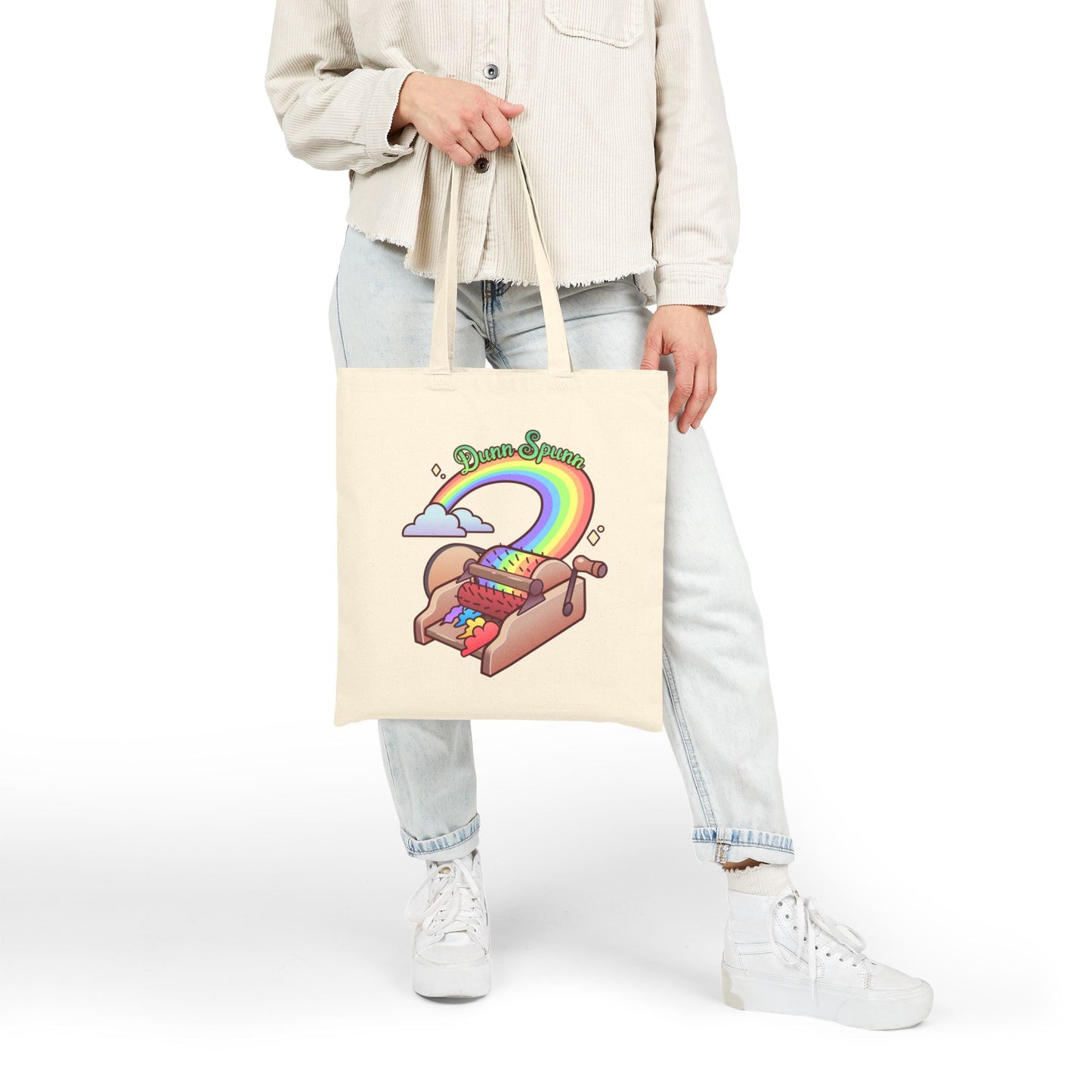 Carding Rainbow's Canvas Tote Bag