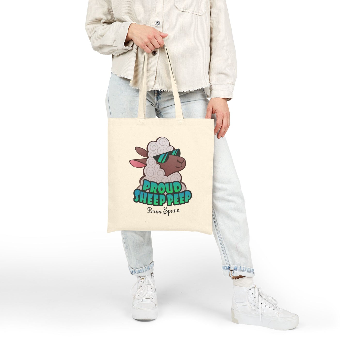 Proud Sheep Peep Cotton Canvas Tote Bag