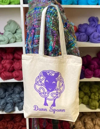 Purple Dunn Spunn Logo Tote Bag