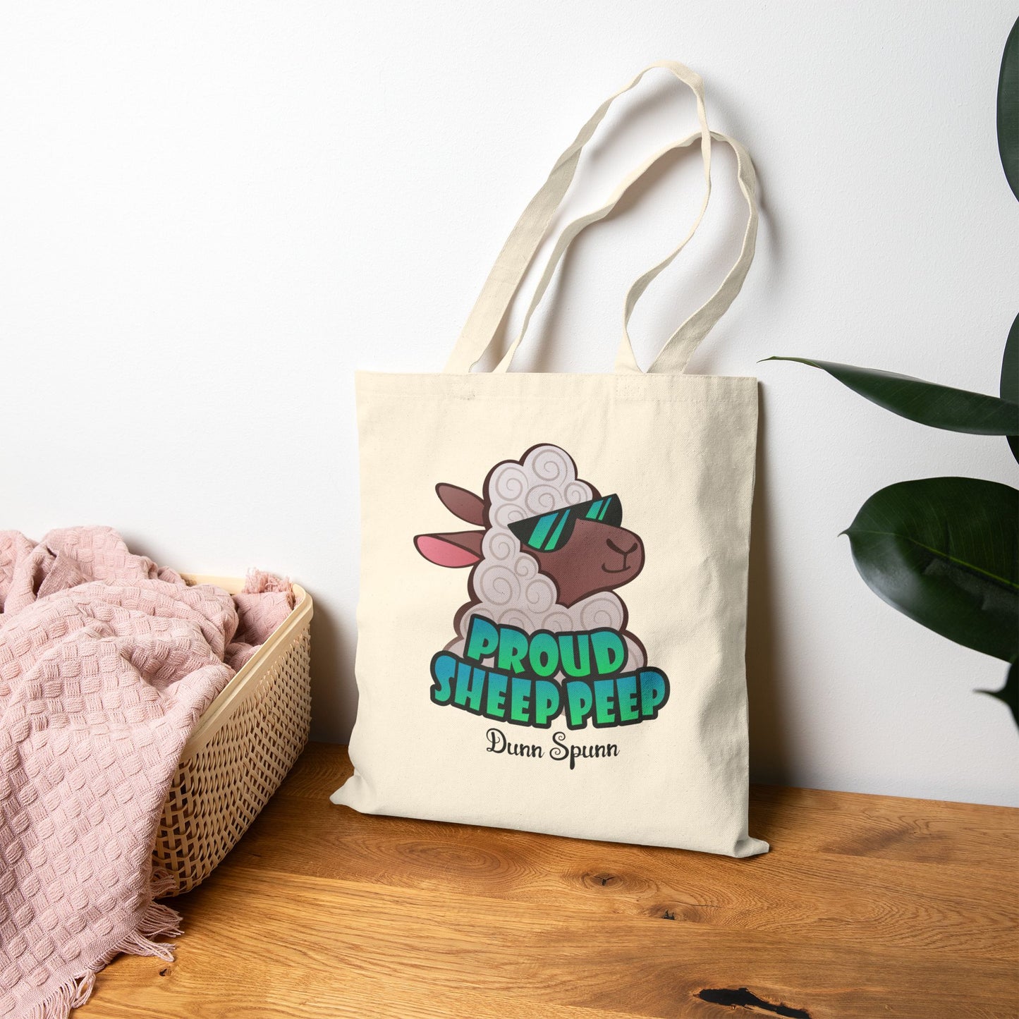 Proud Sheep Peep Cotton Canvas Tote Bag