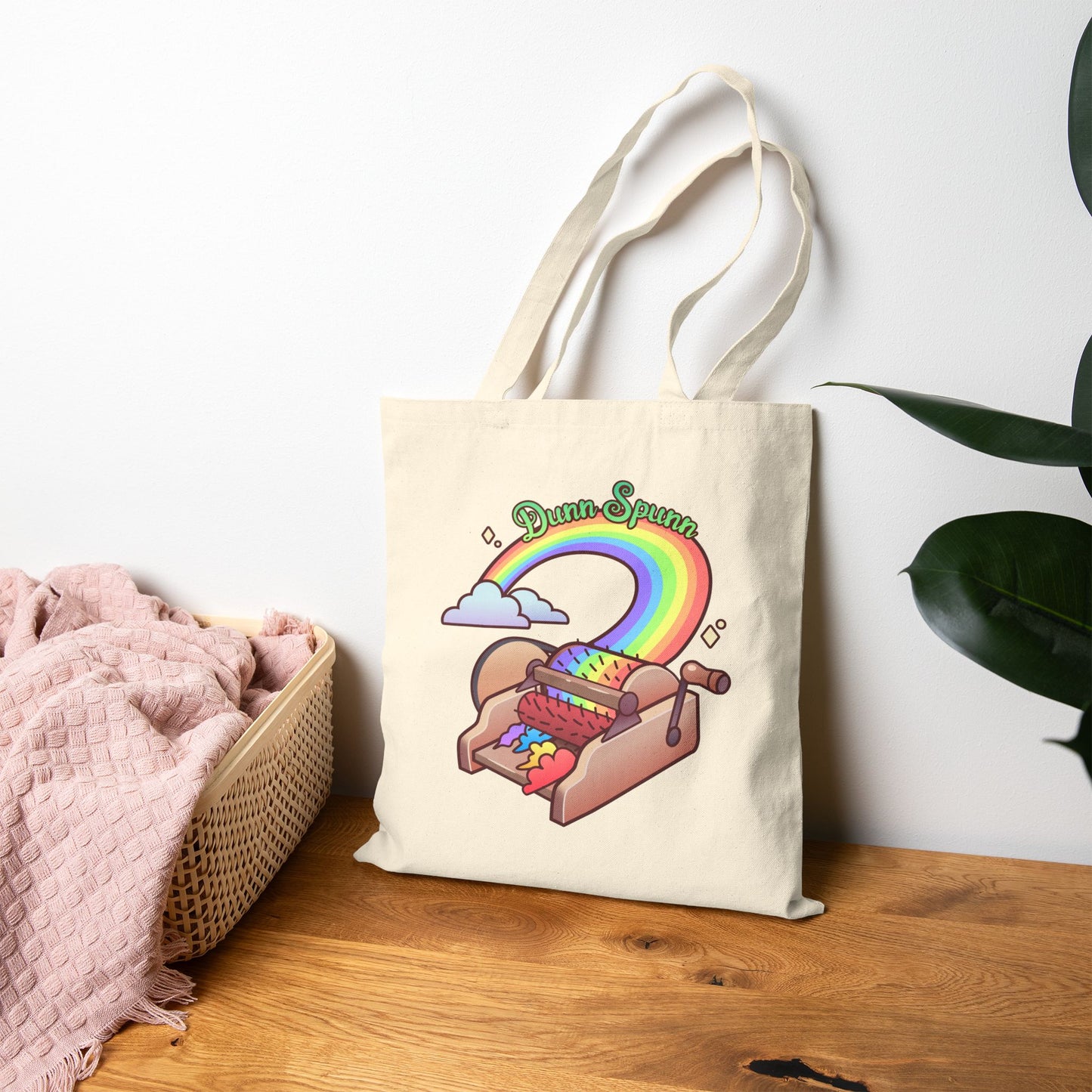 Carding Rainbow's Canvas Tote Bag